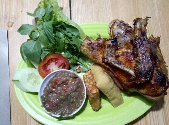 bebek goreng  + nasi lengkap
